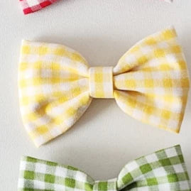 [MADE IN KOREA] Kids Plaid Bow Hairclip